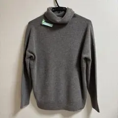 セオリーリュクス　ニット　長袖　グレー　タートルネック　38号　無地　カシミヤ