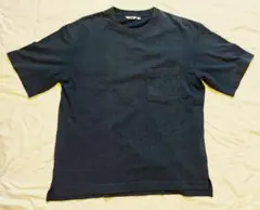 ユニクロU オーバーサイズクルーネックT ポケット付き 深緑