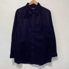 HIROKO KOSHINO HOMME 長袖シャツLL コーデュロイ→パープル