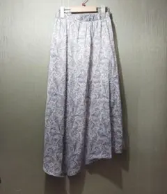 ペイズリー柄フレアロングスカートM