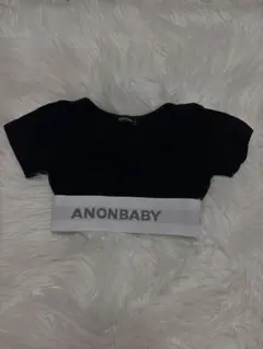 anonbabyクロップドトップスブラック