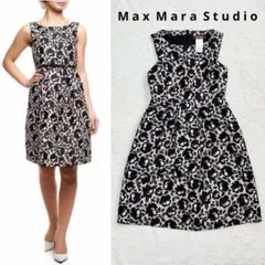 掲載品 マックスマーラ ステュディオ フラワー刺繍 ワンピース ドレス 36 S