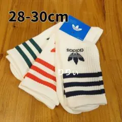 【28-30cm】アディダスオリジナルス メンズ ソックス 靴下 3足セット