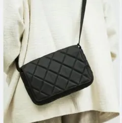 REN キルトベアーシリーズ スクエアポシェットM black