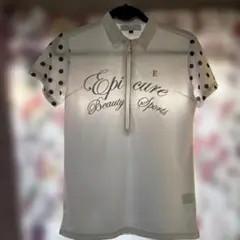 epicure GOLF ポロシャツ ホワイト ドット柄 Lのサムネイル