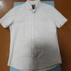 GAP 半袖シャツ ベージュ チェック Mサイズのサムネイル
