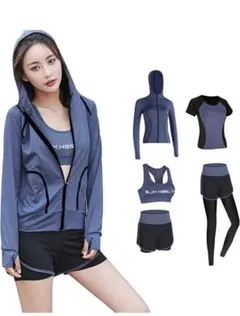 ヨガウェア レディース スポーツ 女 上下セット パンツ 2点 5点 セット半袖