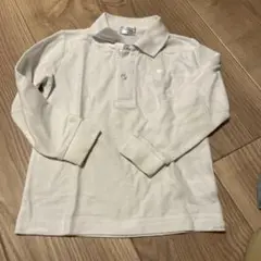 長袖ポロシャツ クリーム色