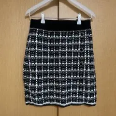 チェック柄ニットスカート