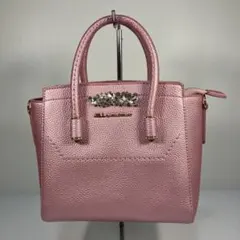JILLSTUART ジルスチュアート　ビジュー付き　ピンク　ハンドバッグのサムネイル