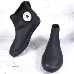 人気デザイン 極美品 オールスター【24.5】 ライト サイドゴア レインブーツ