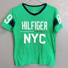 N84−7◯ TOMMY HILFIGER グリーン Tシャツ L/G