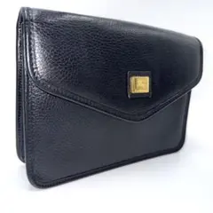 ✨美品✨ バーバリー Burberrys クラッチバッグ 黒 ノバチェック 本革