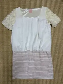 2ピース風半袖ミニワンピース 38号