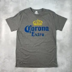 Corona Extra ロゴプリント ボトルオープナーTシャツ グレー L