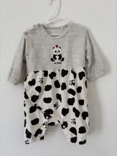 バースデイ パンダ柄 ロンパース