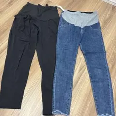 マタニティ　デニム　パンツセット