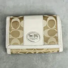 Y2K COACH サットン　シグネチャー 二つ折り財布　L字ファスナー