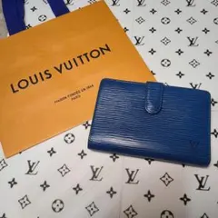 LOUIS VUITTON ルイヴィトン エピ 手帳カバー バインダー ブルー