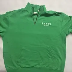 Levi's ハーフジップ スウェット グリーン L値下げ◎のサムネイル