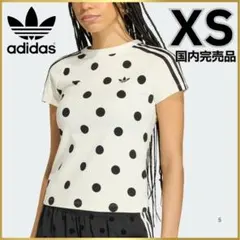 adidas ドット 水玉 半袖tシャツ 白 ホワイト 希少 - メルカリ