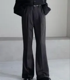 4日まで1200円　cussil TRストレッチハイウエストタイトフレアパンツ