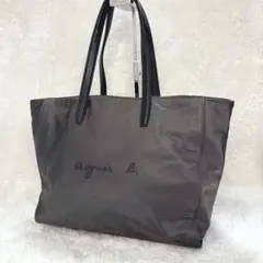 agnes b アニエスべー 2way ショルダーバッグ　A4 ロゴ ナイロン