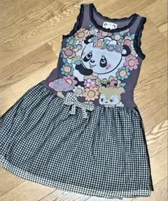 グラグラ 110 女の子服 ノースリーブ ワンピース チェック チュール 夏服のサムネイル