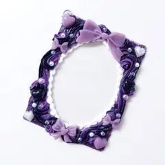 ホイップデコ トレカケース ❥紫❥黒❥リボン(17)