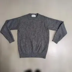 ÉDIFICE 純カシミヤ グレー クルーネックセーター Mサイズ