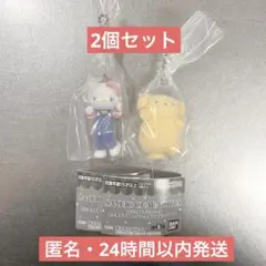 サンリオキャラクターズ　 ミニチュアチャーム　ライブキャラクター キティ プリン