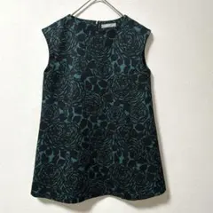 DAMA collection ジャガード　花柄ノースリーブチュニック　Aラインのサムネイル