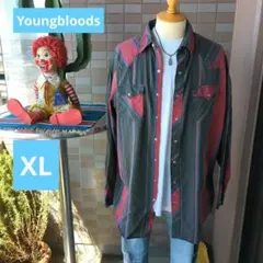 アメリカ古着 Youngbloods ウエスタンシャツ XL ストライプ