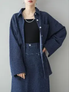 新品未使用[Lumier]デニムシャツジャケット+デニム切替ロングスカート