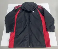 adidas forma365 ベンチコート 黒/赤 サイズ160