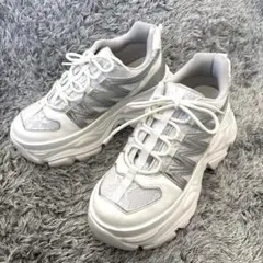 【美品】PAGE BOYプラットチャンキースニーカー レースホワイト24.5