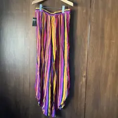 新品　インポート　レディースパンツ　マルチカラー　XS 送料込み