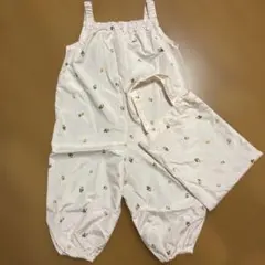 PUPPAPUPO プレイウェアお砂場着 80〜100cm専用バッグ付　レモン柄