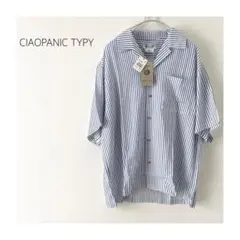 CIAOPANIC TYPYリネンレーヨンオープンカラー半袖シャツ Lサイズ