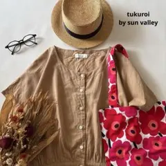 c837＊ tukuroi by sunvalley 綿麻 シャツワンピースのサムネイル