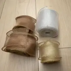 오간지 리본 3 색 세트 수공예