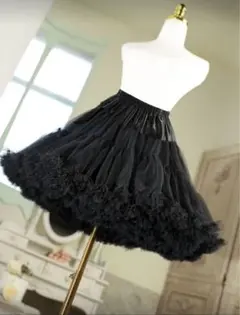 ブラックチュールスカート 約30cmウエスト