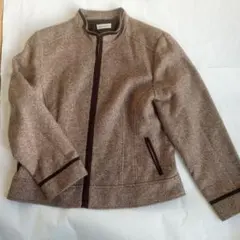 NICHORACH ヘリンボーンブラウンジャケット