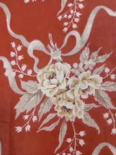 V93　USAヴィンテージ　クラシックな薔薇柄　31×22