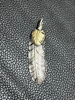 【旧型】SAAD ブロンズハートフェザー ペンダント ネックレストップ