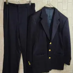 テーラードジャケット　紺ブレ　金ボタン　シングル　ネイビー
