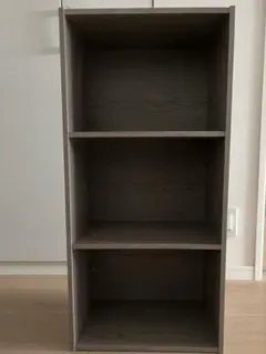 カラーボックス　グレー 3段シェルフ