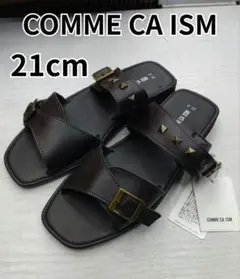 COMME CA ISM　コムサイズム　キッズサンダル　ブラウン　21cm