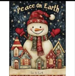 新品未開封　雪だるま クロスステッチ刺繍キット スノーマン　11CT