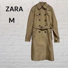 ZARA WOMAN トレンチコート ロング丈 ベージュ ベルト付き 定番 M